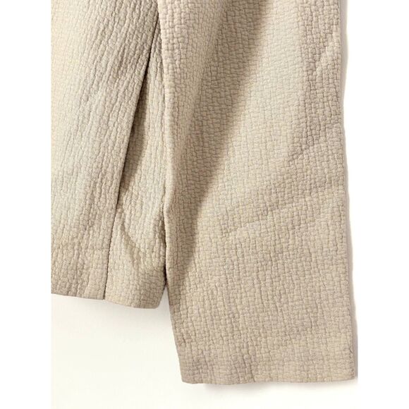 Eileen Fisher Blazer Jacket Size Medium pockets Neutral Minimalist Cotton N34 - Picture 8 of 15